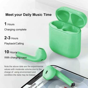Imagem de Fone De Ouvido Inpods 12 Tws Bluetooth 5.0 Sem Fio Verde