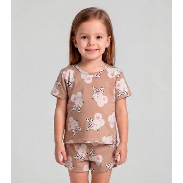 Imagem de Conjunto Infantil Blusa e Shorts Select Marrom, 8, Marrom