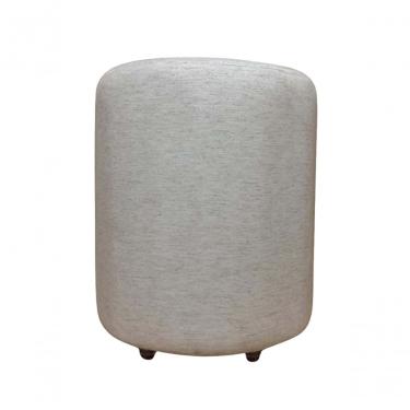 Imagem de Puff Redondo Não é Segredo Linho Cru Mesclado Rodinha 40x45 Nspr11l-r