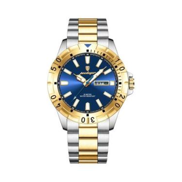 Imagem de Relógio Masculino À Prova d'Água Em Aço Inoxidável Luminoso POEDAGAR M