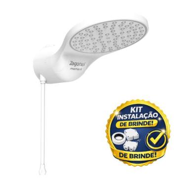 Imagem de Chuveiro Zagonel Moment Ducha 7500W 220V Branco Brinde Kit Instalação
