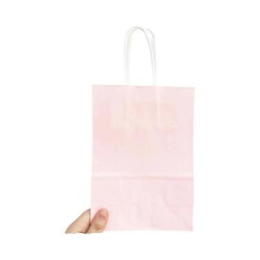 Imagem de Sacolas De Presente Coloridas De Papel Kraft Com Alças Para Lembrancin