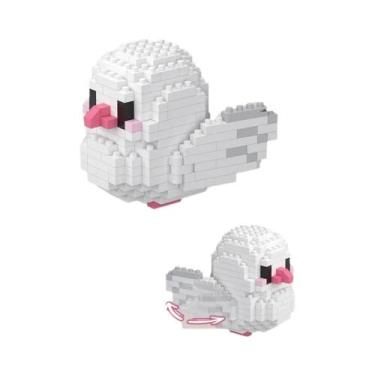 Imagem de Blocos De Montar Micro Mini Papagaio Colorido: Modelo 3D De Tijolos Pa