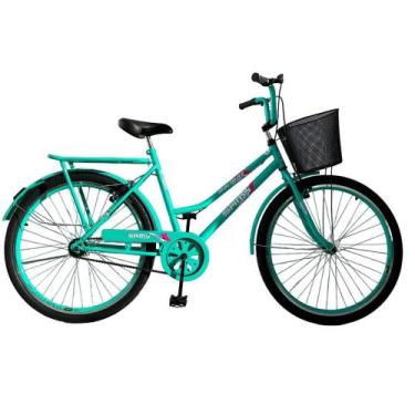 Imagem de Bicicleta Aro 26 Rolamentada Urbana Retro C/ Cestinha Rodas Aluminio A