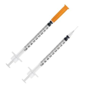 Imagem de KIT 30x SERINGA 0,5ML AGULHA FIXA 6MM X 0,25MM VENPER ZERO RESÍDUO - P