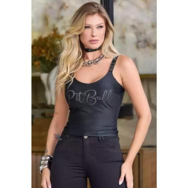 Imagem de Blusa Sexy Feminina Pitbull Lançamento Ref 86565, Preto, M