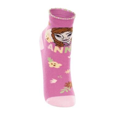 Imagem de Meia Infantil Menina Lupo 02395-015 Frozen Anna, Rosa, 30-36