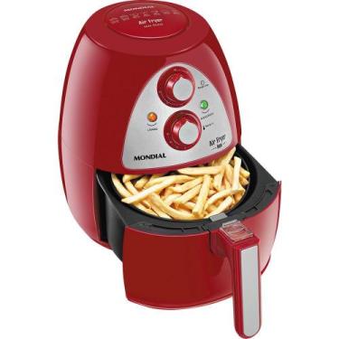 Imagem de Fritadeira Elétrica Sem Óleo/Air Fryer Mondial - AF-14 Vermelha 3,2L c