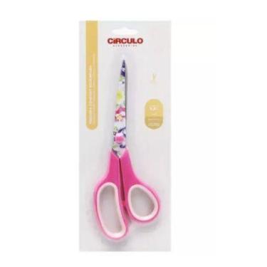 Imagem de Tesoura Comfort Estampada 8,5 Pol. 21,5 cm - Ref. 449890 - Flores Círc