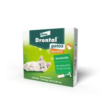 Imagem de Vermífugo Elanco Drontal Spoton 0,35ml Para Gatos De 0,5 A 2,5kg