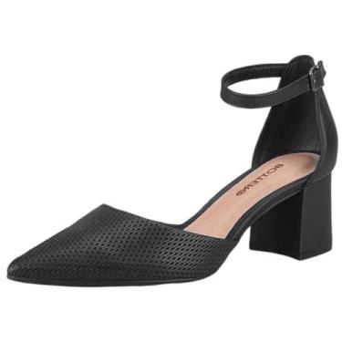Imagem de Sapato Feminino Salto Bloco Conforto Elegante Bottero, Preto, 35