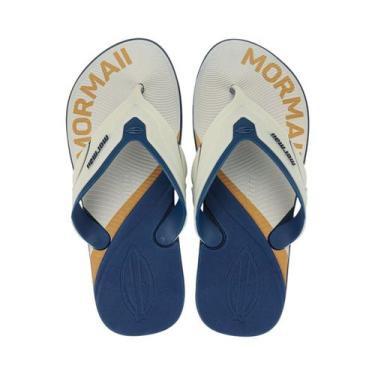 Imagem de Chinelo Casual de Dedo Neocycle IV Masculino Mormaii Azul / Bege 37/38