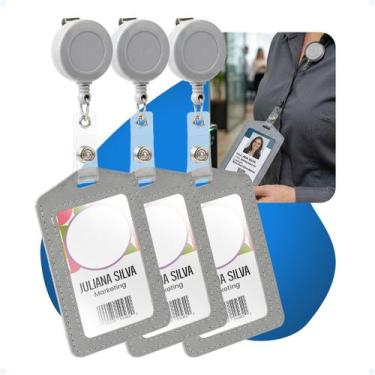 Imagem de Kit 3 Roller Clip Cracha Credencial Carteirinha De Estudante - Hxt, Ci