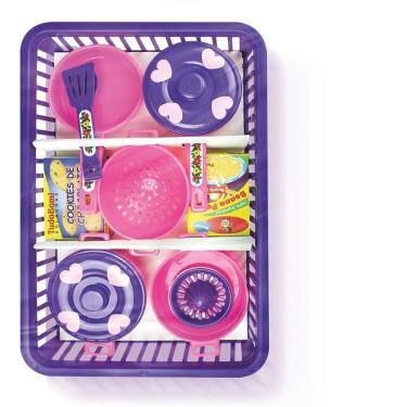 Imagem de Jogo de Panelinhas Brincando de Casinha 13 Peças com Tampas e Utensílios Pica Pau Brinquedos