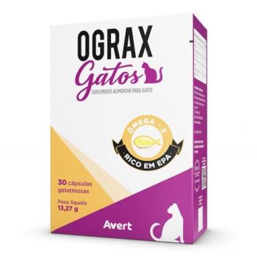 Imagem de Ograx Gatos Suplemento Ômega 3 Para Gatos 30 Cápsulas - AVERT
