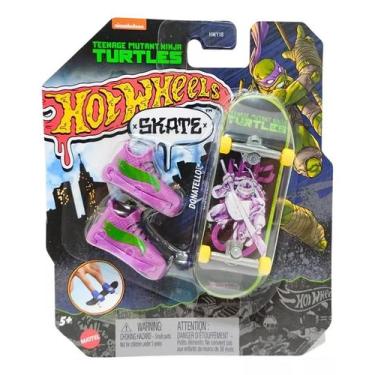 Imagem de Skate De Dedo Hot Wheels Fingerboard Tartarugas Ninja Mattel, DONATELL