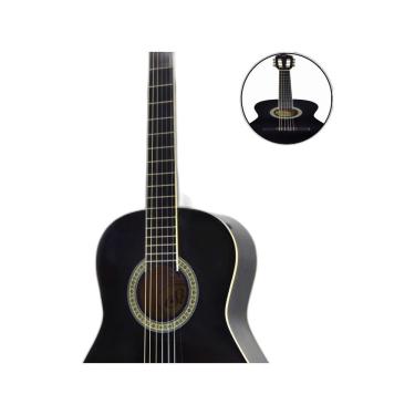 Imagem de Violão Infantil 3-4 Nylon N6-BK para Aprendizado Musical Verniz Brilhante Preto Giannini 36 Polegadas