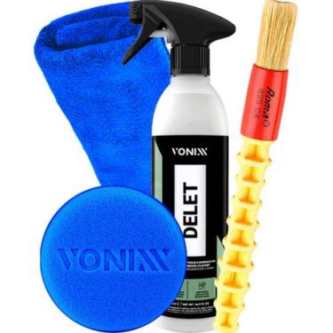 Imagem de Delet Limpa Pneu Plástico Borracha Apc Vonixx Pincel Pano