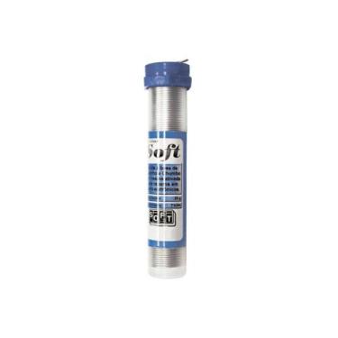 Imagem de Solda Azul Fina T.25gr 1,0mm C/resina Em Tubete Solda Soft