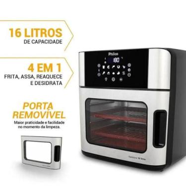 Imagem de Air Fryer Oven Philco 16 litros PAF16A com 10 Funções 2000W Preto