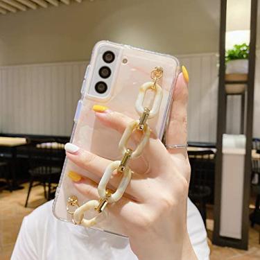 Imagem de Capas de telefone de pulseira de mármore para Samsung S21 PLUS NOTE 20 ULtra A82 A22 A72 A52 A32 Correia Pulseira Soft Shell, D com corrente, para Samsung S21FE