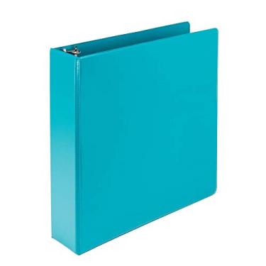 Imagem de Samsill Fichários duráveis à base de plantas de 5 cm e 3 anéis, feitos nos EUA, fichários de visão clara da moda, até 25% de plástico à base de plantas, turquesa, indicidual