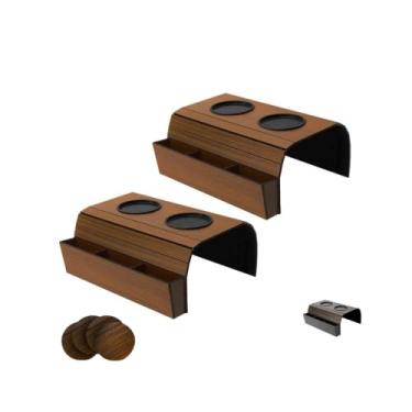 Imagem de Kit Esteira Porta Copo Sofá 2 Unidades Dobravel Para Sala