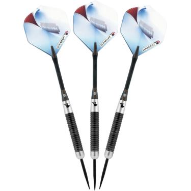 Imagem de Elkadart Dardos de ponta de aço tungstênio 80% da Razor com estojo de armazenamento/viagem, 25 gramas, branco