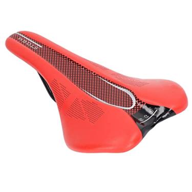 Imagem de Almofada de assento de mountain bike oco design ergonômico selim de mountain bike confortável universal Vermelho