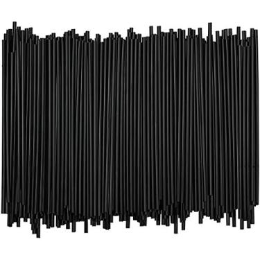 Imagem de Canudo misturador de café de plástico descartável - palito de 5 polegadas (preto, 1.000 unidades)