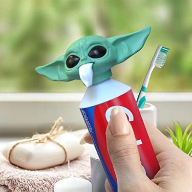 Imagem de 2022 New Baby Y-oda tampa de pasta de dente The Mandalorian Y-oda dispensador de pasta de dente para bebês, caixa de presente para fãs de Star Wars