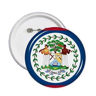 Imagem de Broche de bandeira de Belize América do Norte com emblema de botão para decoração 5 peças