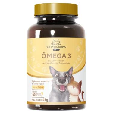 Imagem de Ômega 3 Pets Para Cães E Gatos 500mg Epa Dha (60 Cápsulas)