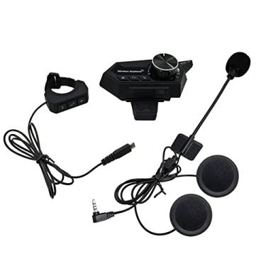 Imagem de Vifaleno Fone de ouvido para capacete de motocicleta Fone de ouvido sem fio 5.0 para motocicleta com microfone e suporte para fone de ouvido com motor de resposta automática