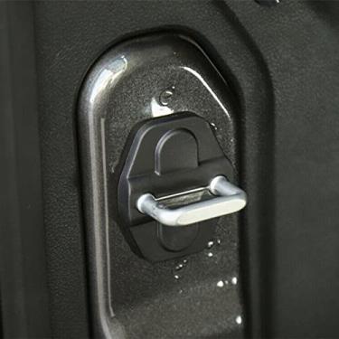 Imagem de Tampa de proteção da fechadura da porta do carro, adequada para Jeep Wrangler JL JLU Gladiator JT 2018 a 2021