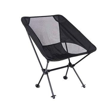 Imagem de Cadeiras dobráveis ​​de acampamento portáteis - compactas dobráveis ​​ultraleves, cadeira de mochila leve dobrável pequena e dobrável em uma bolsa para atividades ao ar livre, acampamento, piquenique, caminhada leve