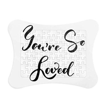 Imagem de You are So Loved Moldura de quebra-cabeça estilo citação de papel para casa