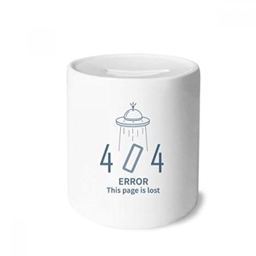 Imagem de DIYthinker Programmer 404 Caixa de cerâmica com caixa de dinheiro não encontrada, presente de cofrinho