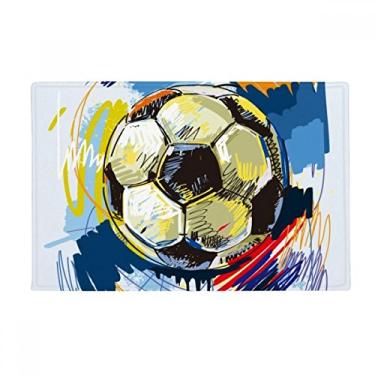 Imagem de DIYthinker Tapete de futebol esportivo de futebol pintado antiderrapante Tapete para porta de banheiro