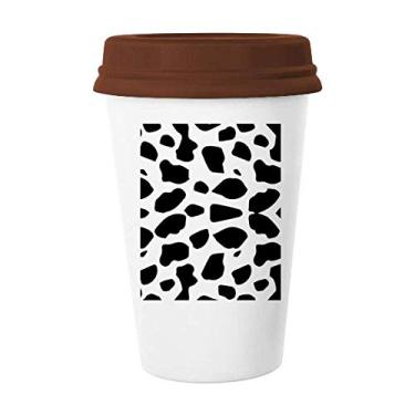 Imagem de Caneca com estampa de ilustração de grão de arte de cachorro caneca de vidro para beber cerâmica copo tampa