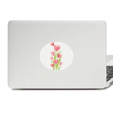 Imagem de Adesivo de notebook com estampa de flor de tulipa e emblema de vinil para laptop