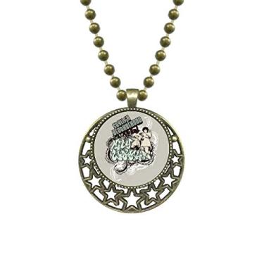 Imagem de DIYthinker Graffiti Street Culture Menino Elegante Pingente Irmandade Colar Estrela Corrente Lua Joias