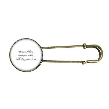 Imagem de Joias retrô com broche de metal "There Is Nothing Good Or Bad