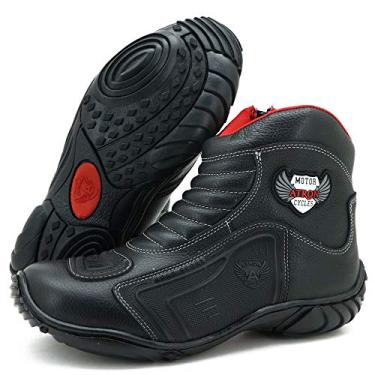 Imagem de BOTA MOTOCICLISTA 33AO46 COURO BORRACHA 283 PRETO FLOATER (44, 283 PRETO)