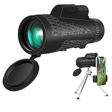 Imagem de Telescópios monoculares, 12x50 portátil HD Zoom Monóculos profissionais com suporte para smartphone e tripé, para observação de pássaros, caminhadas, barcos de pesca