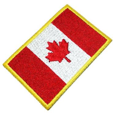 Imagem de Bandeira Canadá Patch Bordado Para Uniforme Camisa Kimono - Br44