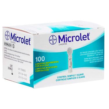 Imagem de Lanceta Microlet Revestidas com Silicone com 100 unidades Bayer 100 Unidades