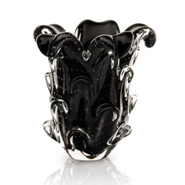 Imagem de Vaso Em Cristal Murano Preto  São Marcos