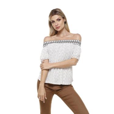 Imagem de Blusa Nino Danieli Ombro A Ombro Estampada Feminina-Feminino