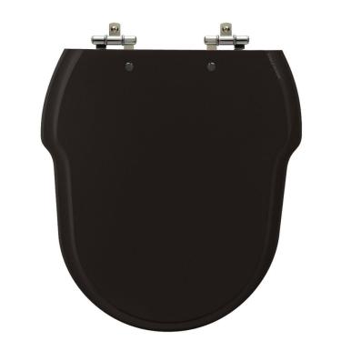 Imagem de Assento Sanitário Hampton Preto Tampa para Vaso Incepa de Madeira Laqueada